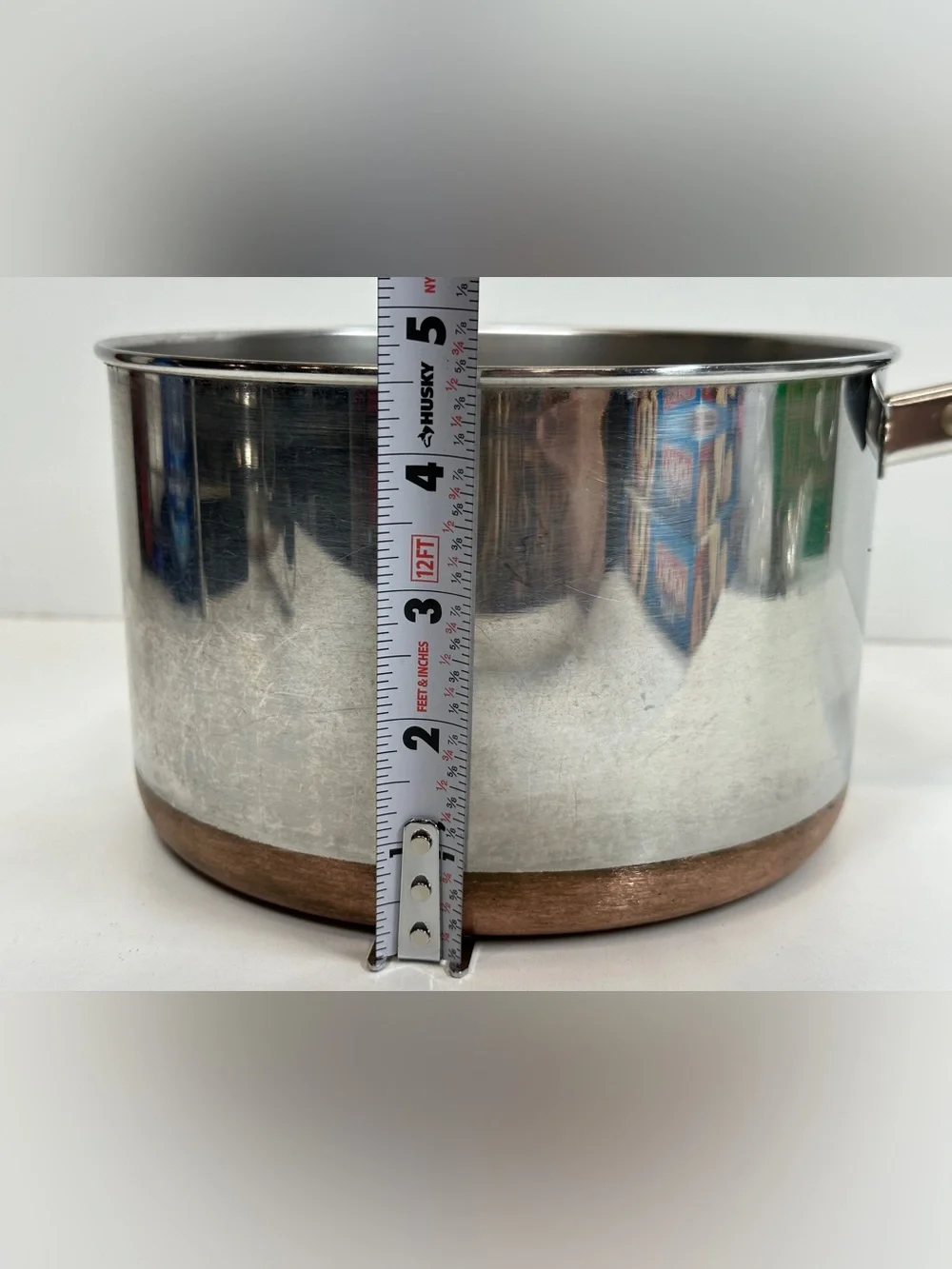 Vintage 1801 Revere Ware Tall 3qt Copper Bottom Sauce Pan/Pot Clinton, IL